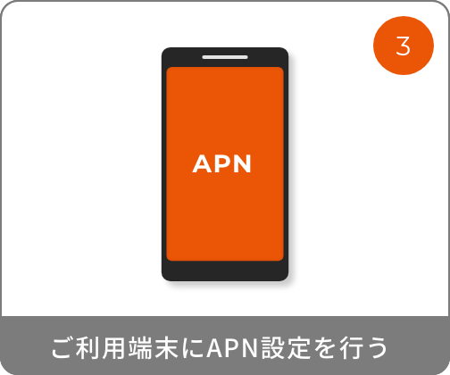 ご利用端末にAPN設定を行う